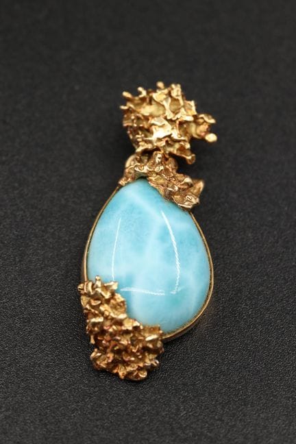 Anhänger in Tropfenform aus 18 Karat Gelbgold (750