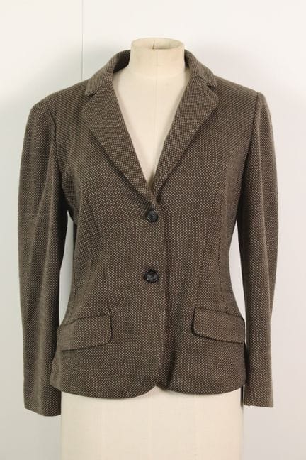 MAX MARA Week-end - Veste en lainage brun chiné. T