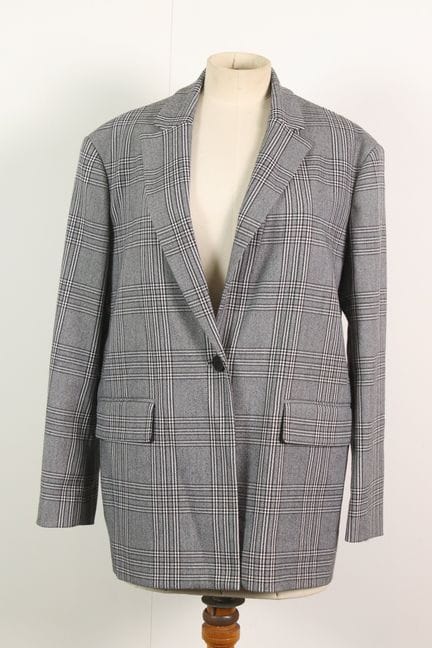 MAJE - Veste mi-longue en polyester et viscose imp