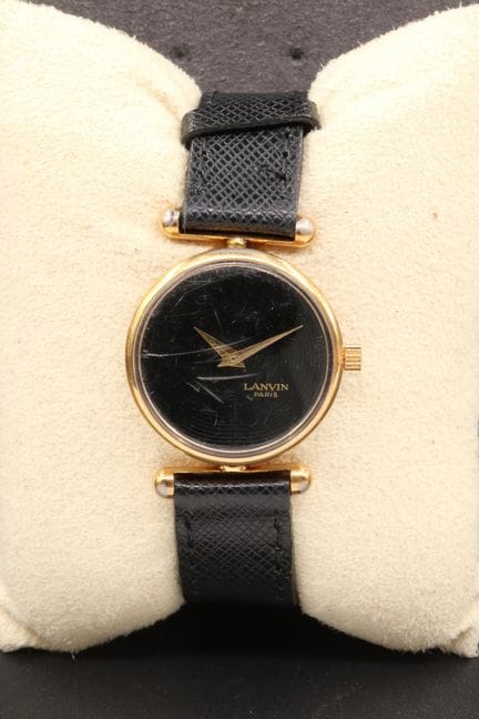 LANVIN – Damenarmbanduhr aus vergoldetem Metall, r