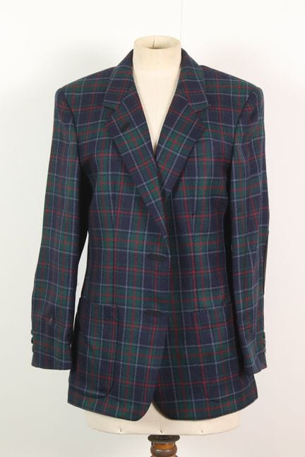DAKS Signature - Veste écossaise en laine à carrea
