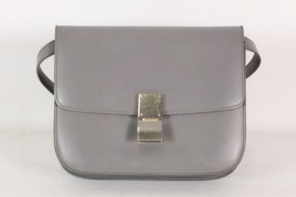 CELINE - Sac porté épaule Classic box en cuir liss