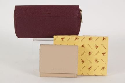 LE TANNEUR - Portefeuille en cuir beige. En boite.