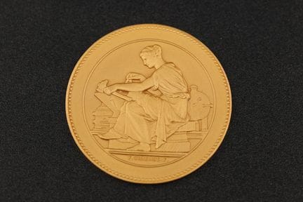 Runde Medaille aus 18 Karat Gelbgold (750°/00) von