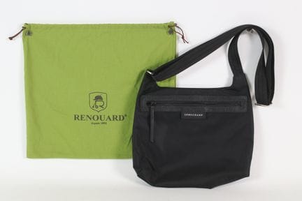 LONGCHAMP - Sac besace en toile de nylon noir, la 