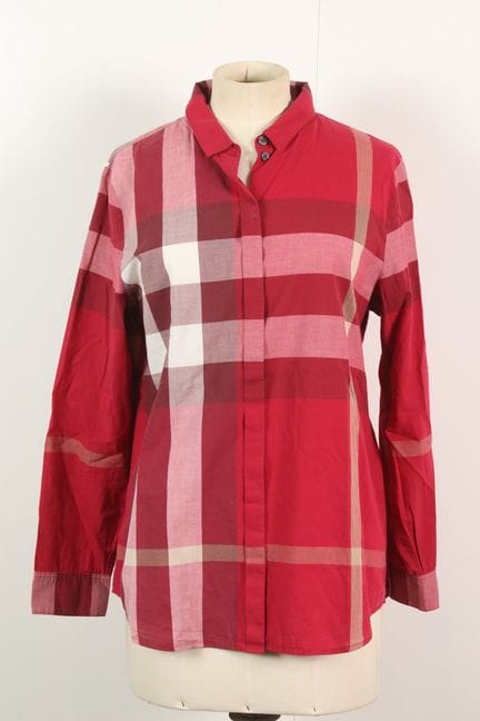 BURBERRY Brit - Chemisier en coton imprimé maxi ta