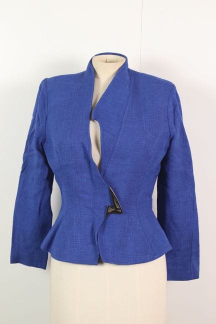 THIERRY MUGLER - Veste cintrée de forme asymétriqu