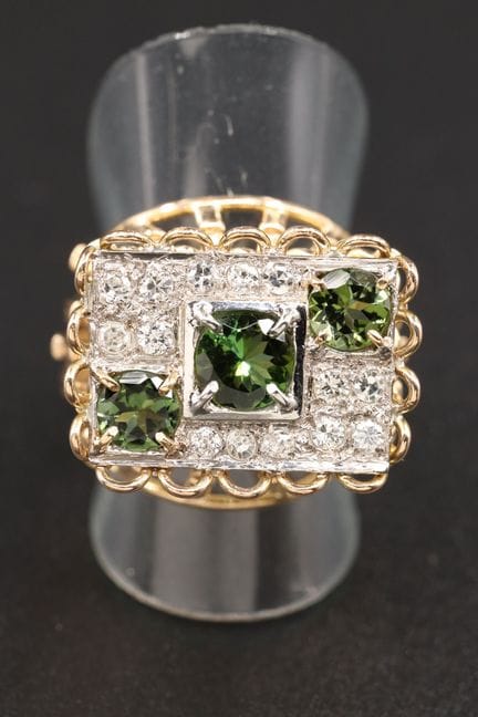 Ring aus 18-karätigem Gelbgold (750°/00) und Plati