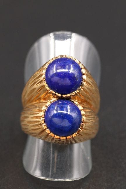 Doppelring aus 18 Karat Gelbgold (750°/00) mit zis