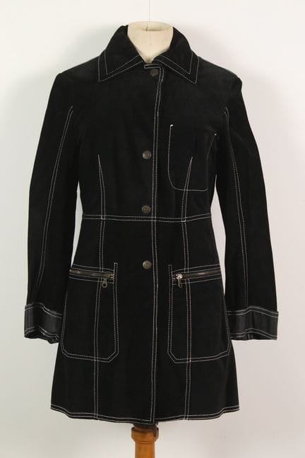 ARMANI - Veste trois-quart en peau retournée à sur