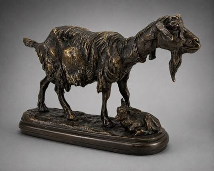 Emmanuel FRÉMIET (1824–1910) 
"Goat and Her Kid" 
