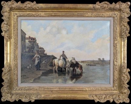 Jules Jacques VEYRASSAT (1828-1893) 
«Caballos beb