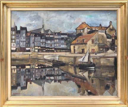 Arthur FILLON (1900-1974)
«La dársena de Honfleur»