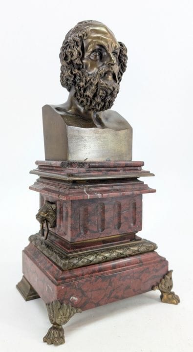 19th-Century School
"Bust of Homer"
Bronze sculptu