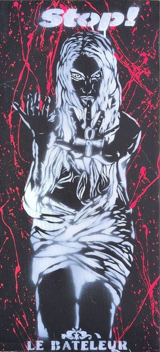 LE BATELEUR (1961-1996)
"Mujer diciendo STOP 
Pint