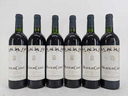 6 bouteilles Mouton Cadet, Bordeaux, 1997
