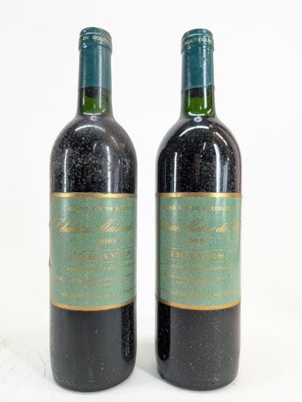 2 bouteilles Château Marine de Roi, Graves, 1988, 