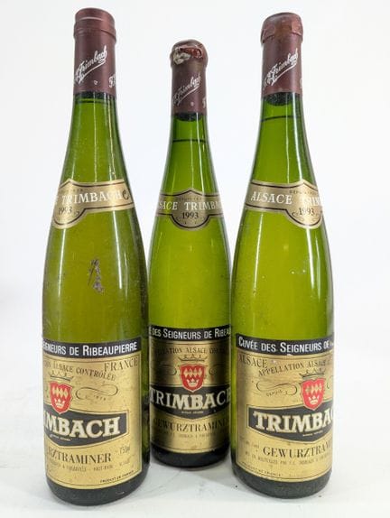 3 bouteilles Trimbach, Les Seigneurs de Ribeaupier