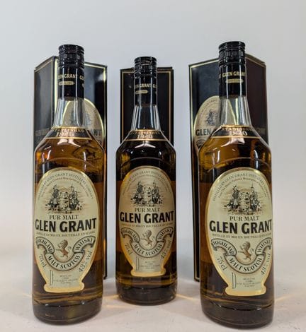 3 bouteilles Glen Grant, Highland Malt Scotch Whis