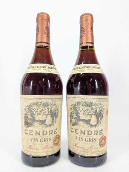 2 bouteilles Henri Maire, Cendré, Vin Gris, sans m