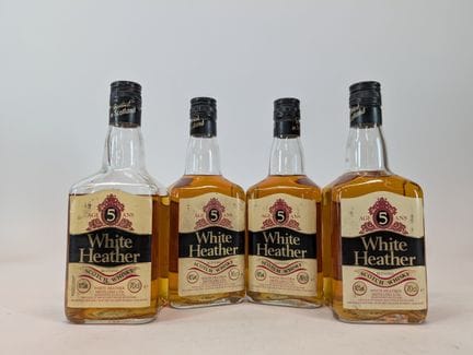 4 bouteilles White Heather, Blended Scotch Whisky,