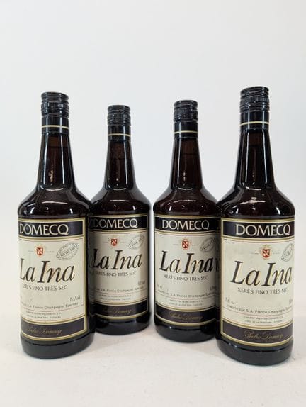 4 bouteilles Domecq, La Ina, Xérès Fino, Très Sec,