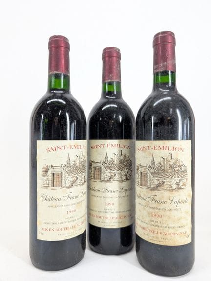 3 bouteilles Château Franc Laporte, Saint-Émilion,