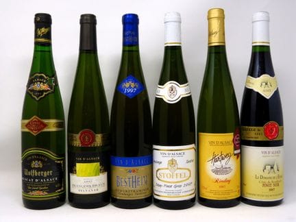 6 bouteilles :
- 1 bouteille Wolfberger, Muscat d'