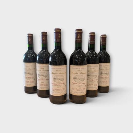 6 bouteilles Château Bergère Brimaud, Premières Cô