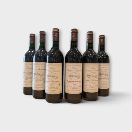 6 bouteilles Château Bergère Brimaud, Premières Cô