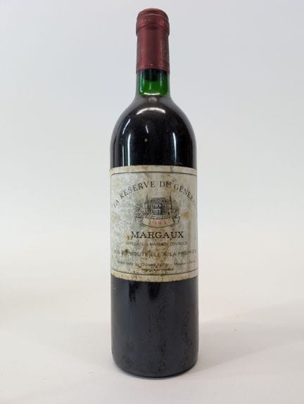 1 bouteille La Réserve du Général, Margaux, 1983, 