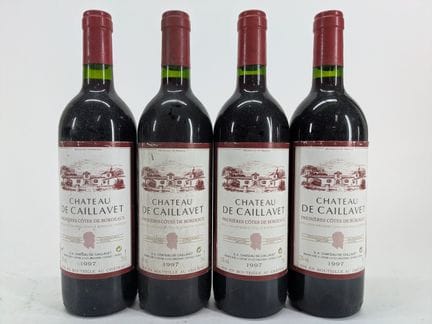 4 bouteilles Château de Caillavet, Premières Côtes
