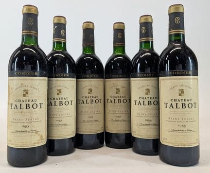 6 bouteilles Château Talbot, Saint-Julien, Grand C