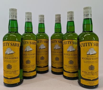 6 bouteilles Cutty Sark, Blended Scotch Whisky, ni