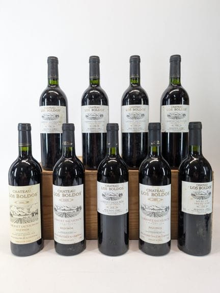 9 bouteilles de Château Los Boldos, Chili : 
- 4 b