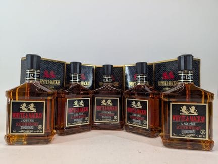 5 bouteilles Whyte & Mackay, Scotch Whisky, 12 ans