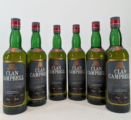 6 bouteilles Clan Campbell, The Nobel Scotch Whisk