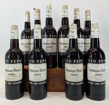 10 bouteilles Tio Pepe, Gonzalez Byass Jerez, Very