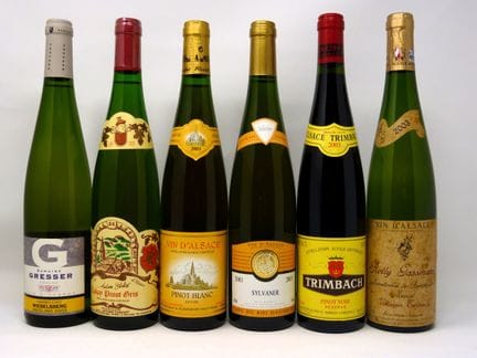 6 bouteilles :
- 1 bouteille Domaine Gresser, Ries