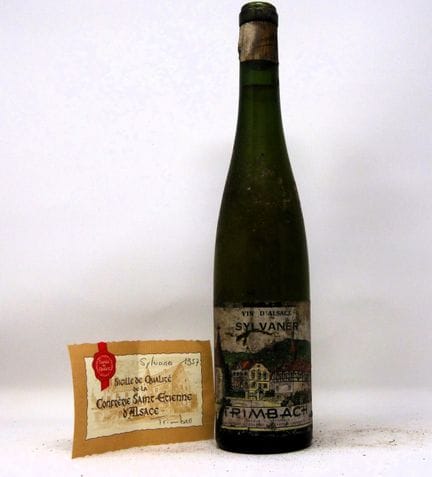 1 bouteille Trimbach, Sylvaner, 1957, étiquette sa