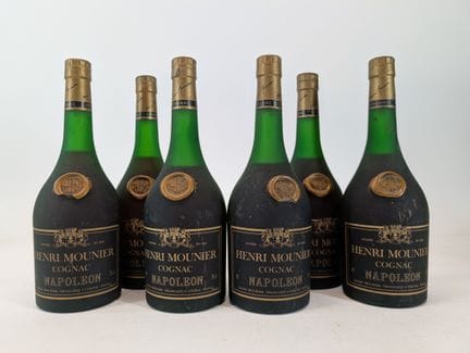 6 bouteilles Henri Mounier, Cognac, Napoléon, nive