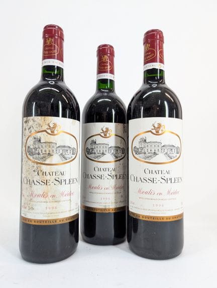 3 bottles of Château Chasse-Spleen, Moulis-en-Médo