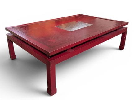 CHINE, XXe siècle
Table basse rectangulaire en boi
