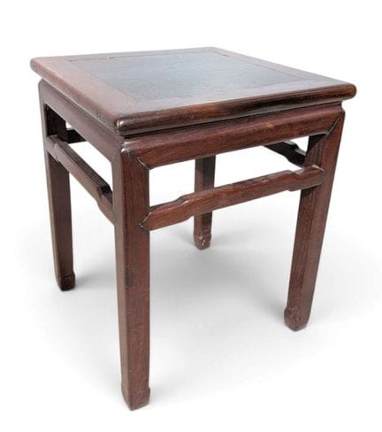 CHINE
Table d'appoint ou sellette en bois exotique