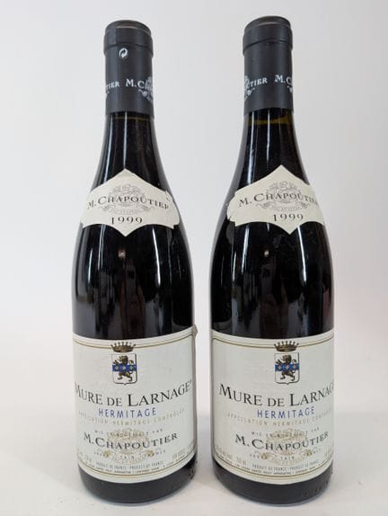 2 bouteilles Chapoutier, Hermitage, Muré de Larnag