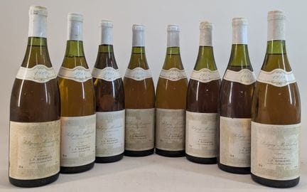 8 bouteilles J.P Romming, Puligny-Montrachet, 1988