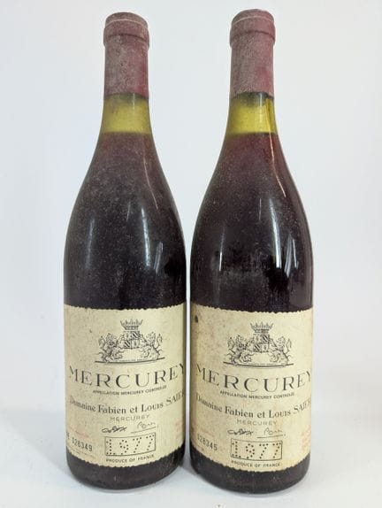 2 Flaschen Fabien und Louis Saier, Mercurey, Rotwe