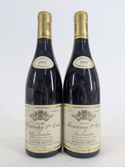 2 Flaschen Domaine Brintet, Mercurey 1er Cru, 2002