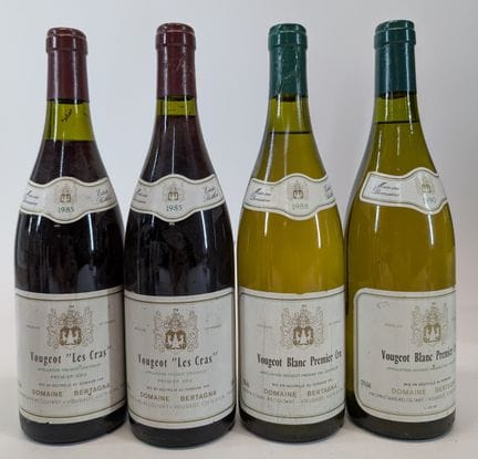 4 bouteilles :
- 2 bouteilles Bertagnat, Vougeot, 
