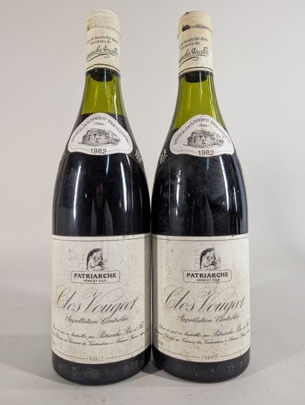 2 bouteilles Patriarche Père & Fils, Clos Vougeot,